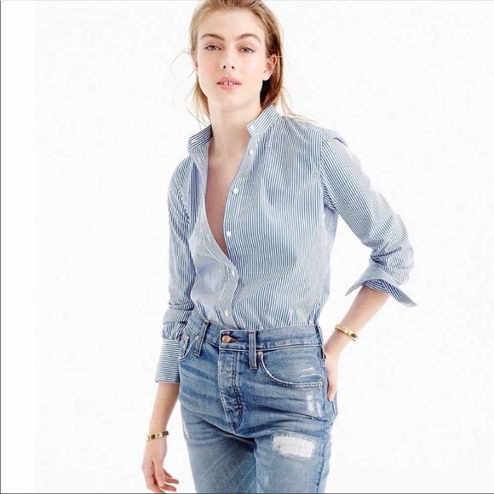 J. Crew Blue Super Stretch Bodysuit